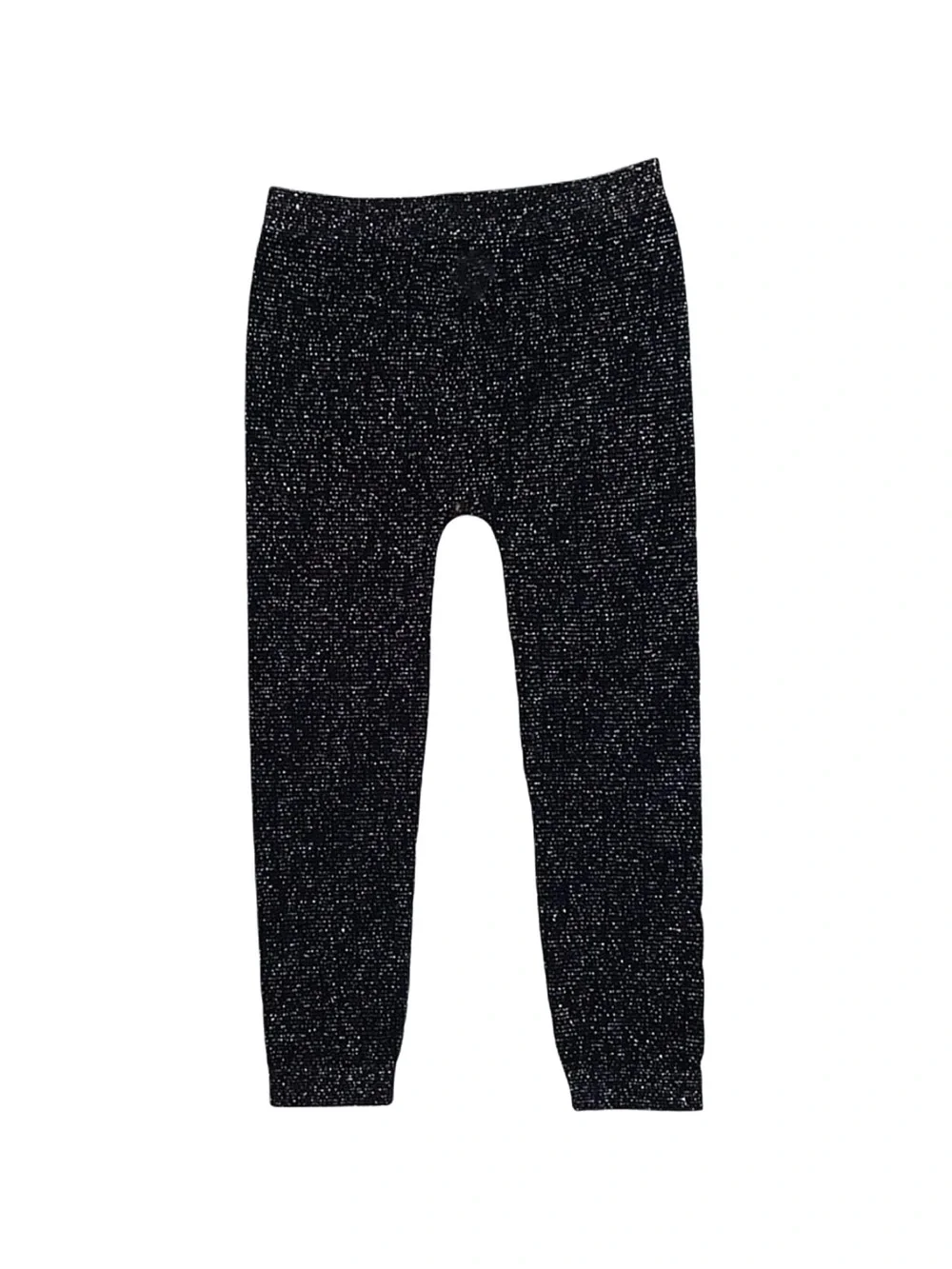 ONE STEP UP Girl's Black Sparkly Leggings One Size 4-6X